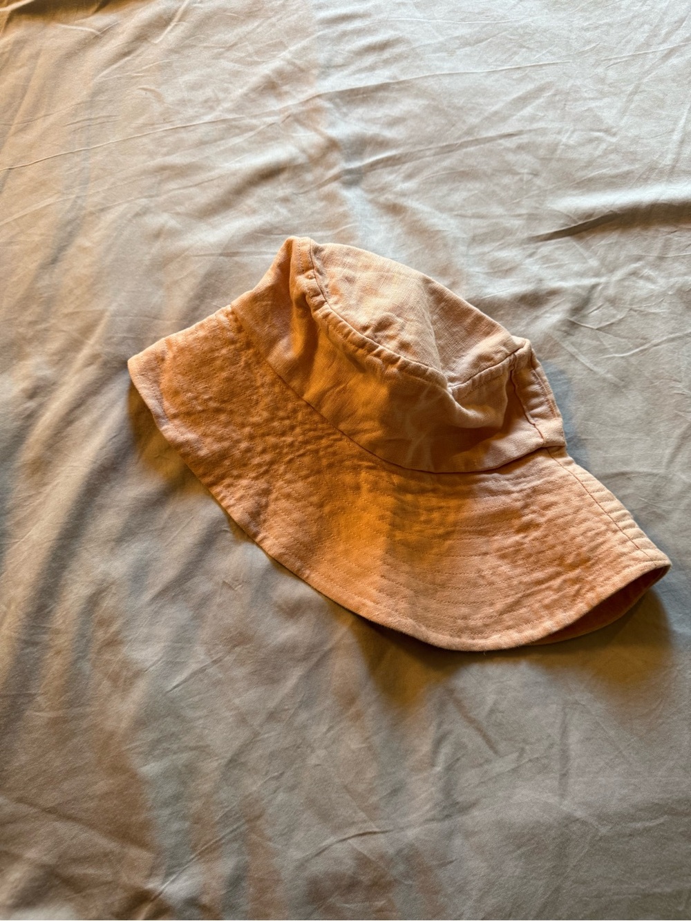 Pink Bucket Hat - Soft Linen Sun Hat